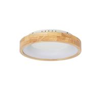 Lucande LED Plafonnier Samvel (Moderne) en Marron Bois e. a. pour Salon & Salle à manger (1 lampe,à), Eclairage Lampe Luminaire Plafond Eclerage Interieur
