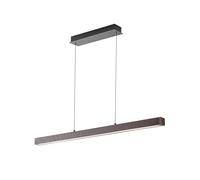 Suspension luminaire en bois Emara Lucande, dimmable, bois foncé, Salon / Salle à manger, Bois, Design, Suspension