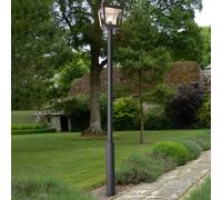 Lucande, luminaire d'extérieur Dunia, anthracite, métal, hauteur 220 cm Dunia dimmable, noir, Aluminium, Moderne