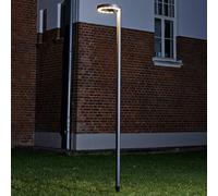 Lucande LED Lampadaire extérieur Jannis (Moderne) en Noir Aluminium (à 12 lampes,), Candélabre luminaire d’extérieur