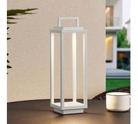 Lucande luminaire d'extérieur LED Mirina, blanc, batterie, variateur Mirina Lucande, dimmable, blanc, Aluminium, Moderne