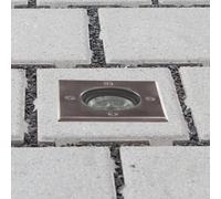 Lucande luminaire encastré dans le sol LED Ava, 12 cm x cm, IP67 AVA, gris, Aluminium, Moderne, Spot encastrable dans le sol LED