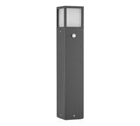 Lucande Luminaire extérieur Dewari à intensité variable (Moderne) en Gris Aluminium (1 lampe,à E27), Borne lumineuse luminaire pour socle