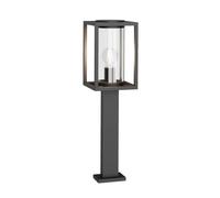 Lucande Luminaire extérieur Ferda à intensité variable (Moderne) en Noir Aluminium (1 lampe,à E27), Borne lumineuse borne luminaire pour socle