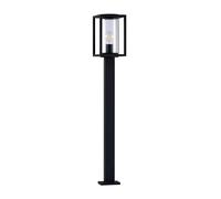 Lucande Luminaire extérieur Ferda à intensité variable (Moderne) en Noir Aluminium (1 lampe,à E27), Borne lumineuse borne luminaire pour socle