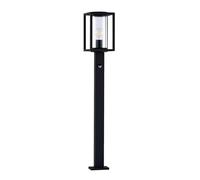Lucande Luminaire extérieur Ferda (Moderne) en Noir Aluminium (1 lampe,à E27), Borne lumineuse luminaire pour socle