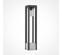 Lucande Luminaire extérieur Kalisa à intensité variable (Moderne) en Gris Aluminium (1 lampe,à E27), Borne lumineuse borne luminaire pour socle