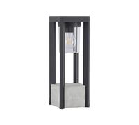 Lucande Luminaire extérieur Kalisa à intensité variable (Moderne) en Gris Aluminium (1 lampe,à E27), Borne lumineuse borne luminaire pour socle