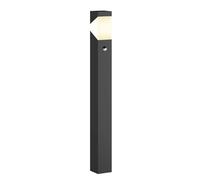 Lucande Luminaire extérieur Kiran à intensité variable (Moderne) en Noir Aluminium (1 lampe,à E27), Borne lumineuse luminaire pour socle