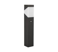 Lucande Luminaire extérieur Kiran à intensité variable (Moderne) en Noir Aluminium (1 lampe,à E27), Borne lumineuse luminaire pour socle