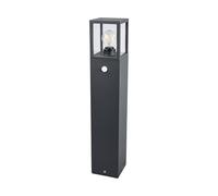 Lucande Luminaire extérieur Klemens (Moderne) en Noir Aluminium (1 lampe,à E27), Borne lumineuse luminaire pour socle