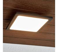 Lucande Plafonnier d'extérieur LED Mabella, 23 cm, anthracite Mabella, noir, Aluminium, Moderne, Plafonnier extérieur LED