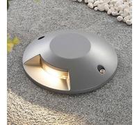 Lucande projecteur de sol LED Jeffrey, argent, 1 sortie lumière Jeffrey, gris, Aluminium, Moderne, Luminaire extérieur LED