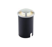 Lucande Spots encastrables dans le sol Milara à intensité variable (Moderne) en Gris Aluminium (1 lampe,à GU10), Spot encastrable extérieur
