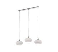 Suspension luminaire design Sharvil Lucande, dimmable, blanc, Salon / Salle à manger, Verre, Design, Suspension