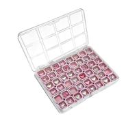 Lucaqina Boîte de Rangement pour Ongles,Coffret de 48 Compartiments pour Strass - Coffret de Rangement pour Accessoires de Manucure - pour Loisirs créatifs Voyage Bureau Perles Chambre Placard école
