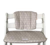 LUCCA kids Coussin pour Chaise Haute évolutive, revêtement plastifié pour Un Nettoyage Facile, Compatible avec Hauck Alpha et modèles similaires, Beige étoiles japonaises