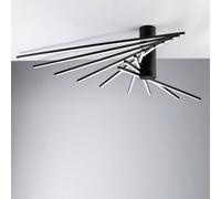 Luce Ambiente Design SHANGHAI Applique murale/Plafonnier LED, LED-SHANGHAI-PL9C NERO,