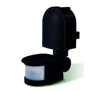 Luceco LGIP44WSB-01 Détecteur infrarouge jour et nuit en applique inclinable Ip44 1200 W, 240 V, Noir, 65 (L) x 137mm (H)