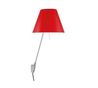 Luceplan Costanzina Applique Murale Aluminium M. Abat Abat-jour Rouge