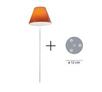 Luceplan Grande Costanza Open Air avec socle Gartenleuchte, aluminium / rouille
