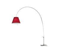 Luceplan Lampadaire Lady Costanza D13E d abat-jour rouge. pied en aluminium