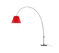 Luceplan Lampadaire Lady Costanza D13E d Abat-jour rouge-pied laqué noir