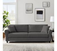 Lucerne canapé 4 places en tissu gris foncé