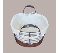 Lucgel Srl Panier ovale en fer noir Housse coton 350 x 250 H 130 cm pour Noël Pâques