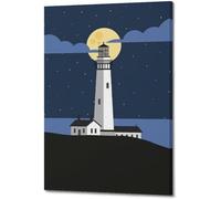 Luchttowerposter clair de lune - Peinture décorative - Décoration murale - Impression toile - 30 x 45 cm - Style de cadre