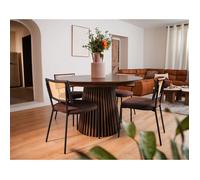 Luciano - lot de 2 chaises cannage - en tissu bouclette