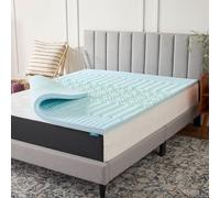 Lucid 2 inch Zoned Gel Memory Foam Mattress Topper, Twin XL