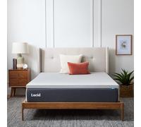LUCID 3 pouces Surmatelas en mousse viscoélastique au charbon de bambou - Double
