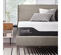 LUCID Matelas hybride, 25 cm epaisseur - Charbon de bambou et aloe vera - Memoire de forme & ressorts ensachés - Anti-odeur - Oeko-Tex - Dureté médium - 150x190 cm, 2 personnes