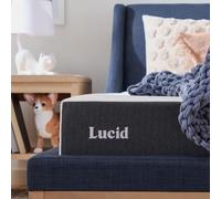 LUCID Matelas mémoire de forme - 20 cm epaisseur, Souple - Infusé de gel rafraîchissant & Charbon de bambou, Oeko-Tex, 90x190 cm, 1 personne, Blanc