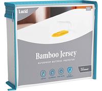 LUCID Protège-matelas en jersey à base de viscose de bambou haut de gamme - ultra doux - étanche, 140 x 200 cm