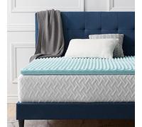 LUCID Surmatelas 150 x 190 cm | Conception Ergonomique Alvéolée et Respirante | Mousse à Memoire de Forme avec Gel Rafraichissant |Épaisseur 5 cm, 2 personnes