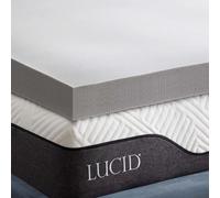 LUCID Surmatelas de 10 cm en Mousse à mémoire de Forme au de Charbon de Bambou - Surmatelas 90 x 190 cm