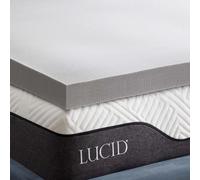 LUCID Surmatelas de 7,5 cm en Mousse à mémoire de Forme au de Charbon de Bambou - Surmatelas 80 x 190 cm, Gris