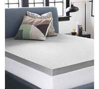 LUCID Surmatelas en Mousse à mémoire de Forme au Charbon de Bambou de 7,5 cm - Charbon Actif - Respirant - Lit Double (135 x 190 cm)