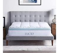LUCID Surmatelas en Mousse à mémoire de Forme en Gel Alternatif de 10,2 cm - Trois surmatelas en Un - Lit Simple XL