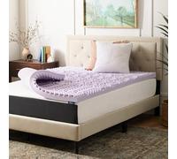 LUCID Surmatelas en Mousse à mémoire de Forme Lavande de 7,6 cm, 12,7 cm, apaisant, Zones de Confort convolutées, très Grand lit californien