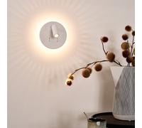 LUCIDE BENTJER - Lampe de chevet/Applique mural - Ø 14 cm - LED - 3000K - Blanc