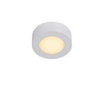 Lucide BRICE-LED - Plafonnier Salle de bains - Ø 11,7 cm - LED Dim. - 1x8W 3000K - IP44 - Blanc