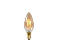 Ampoule LED filament bougie ambre E14 3W 115 lm blanc chaud 2200K Lucide