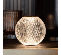 Lucide Lampe de table CINTRA 13599/02/60 – LED rechargeable 1x2W 2700K Ø11 cm Transparent 3 StepDim