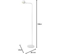 LUCIDE COMET - wiederaufladbare Stehlampe - Akku/Batterie - LED 3 StepDim - 1x3W 2700K - Weiß