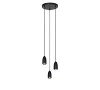 Lucide Evora Modern Pendant light - Ø 25 cm - 3xGU10 - Black