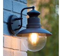 LUCIDE FIGO - Applique murale Intérieur/Extérieur - Ø 21,5 cm - 1xE27 - IP44 - Noir