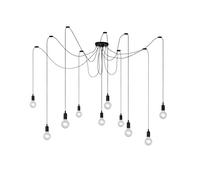 LUCIDE FIX - Suspension - 10xE27 - Noir, 400 x 400 x 200 cm